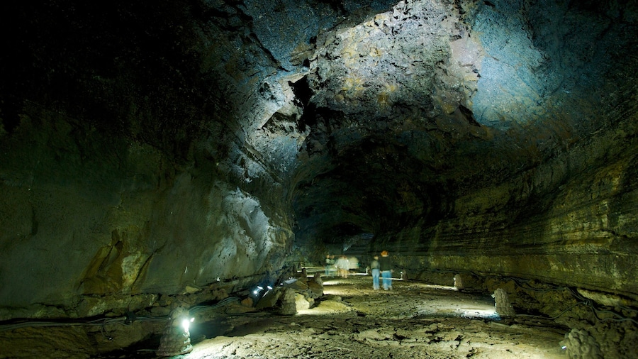 Cueva de tubo de lava de Manjanggul ofreciendo cuevas, espeleología y vistas de interior