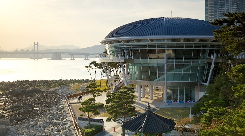 Nurimaru APEC House which includes general coastal views, a house and modern architecture