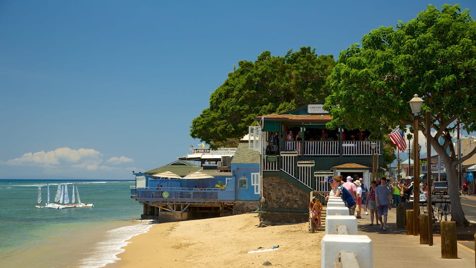 Lahaina which includes a coastal town, sailing and skyline