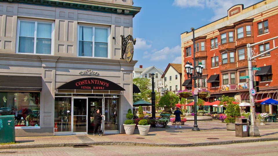 Providence which includes street scenes and a city