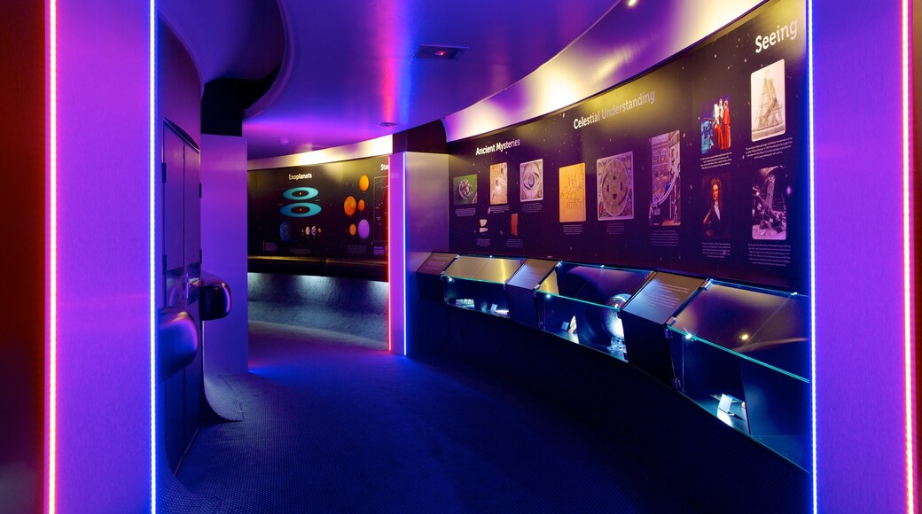 Sir Thomas Brisbane Planetarium showing interior views and modern architecture