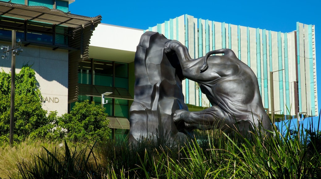 Gallery of Modern Art featuring outdoor art and a statue or sculpture