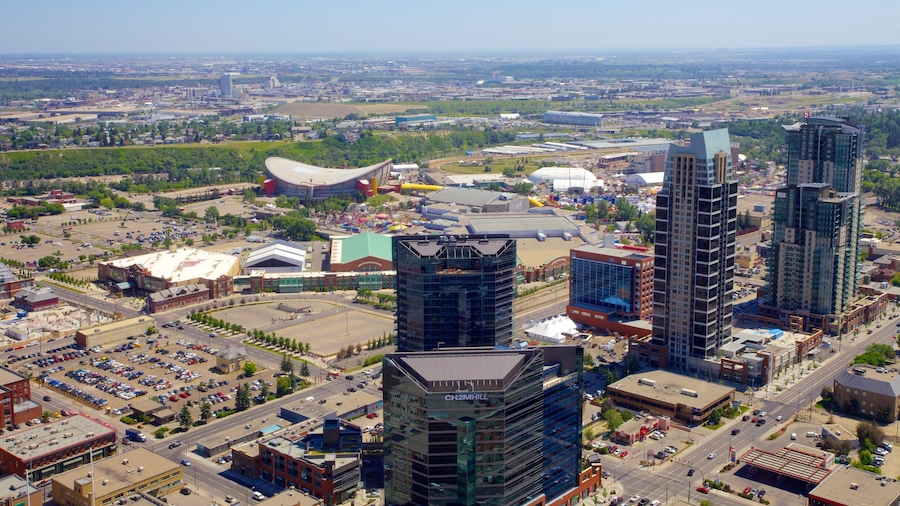 Alberta showing a high rise building and a city