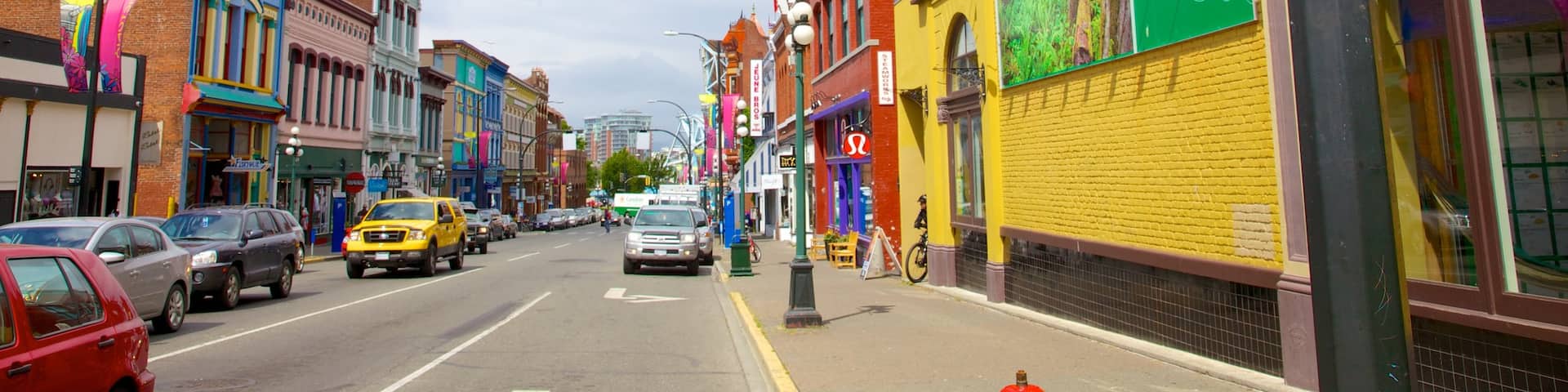 Victoria showing signage, a small town or village and street scenes