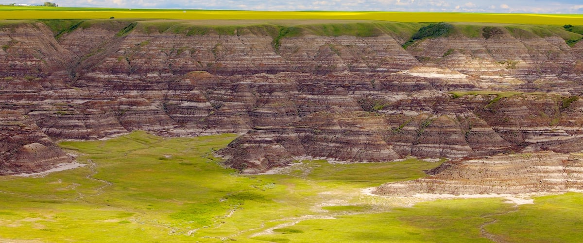 Drumheller featuring landscape views, a gorge or canyon and tranquil scenes