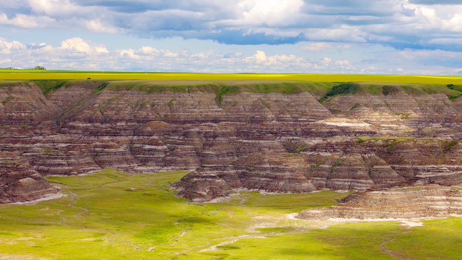 Drumheller featuring landscape views, a gorge or canyon and tranquil scenes