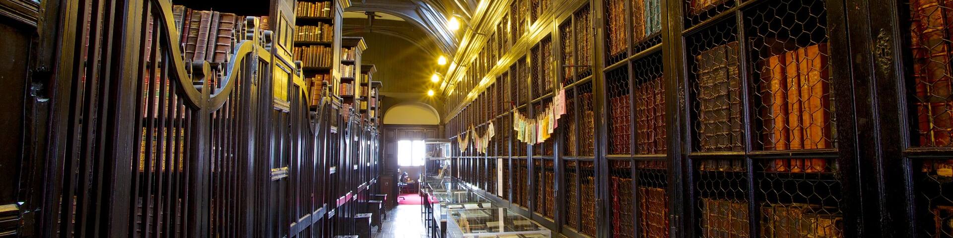 Chetham\'s Library which includes interior views