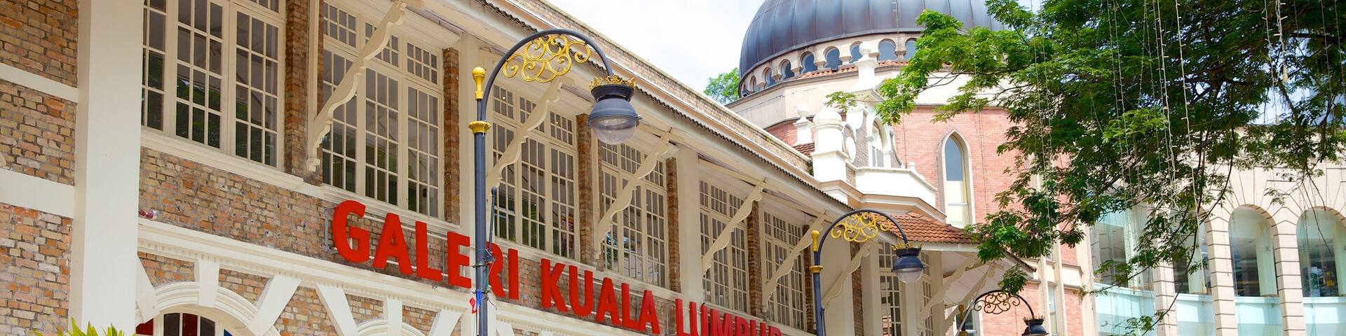 National Art Gallery showing a city, street scenes and signage