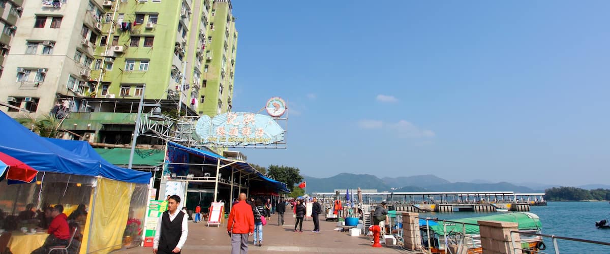 Sai Kung which includes street scenes, general coastal views and a city