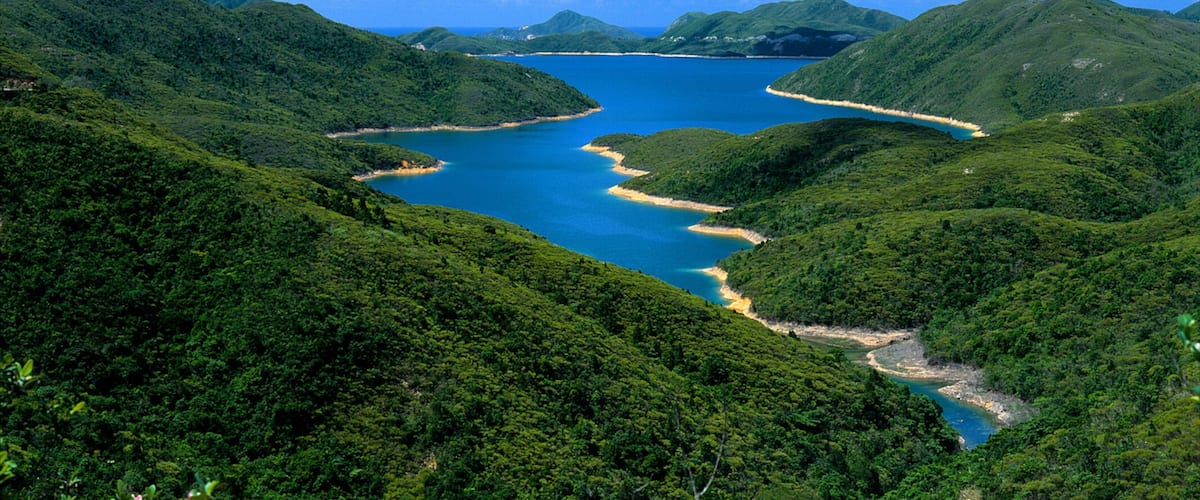 Sai Keng que incluye vistas de paisajes, montañas y escenas tranquilas
