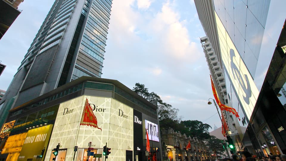 Tsim Sha Tsui inclusief een stad, centraal zakendistrict en bewegwijzering
