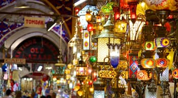 Grand Bazaar showing interior views and markets