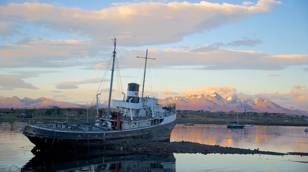 St. Christopher Shipwreck featuring a bay or harbor and a sunset