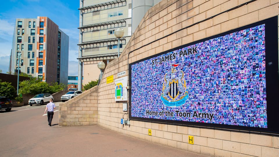 Newcastle City Center showing signage