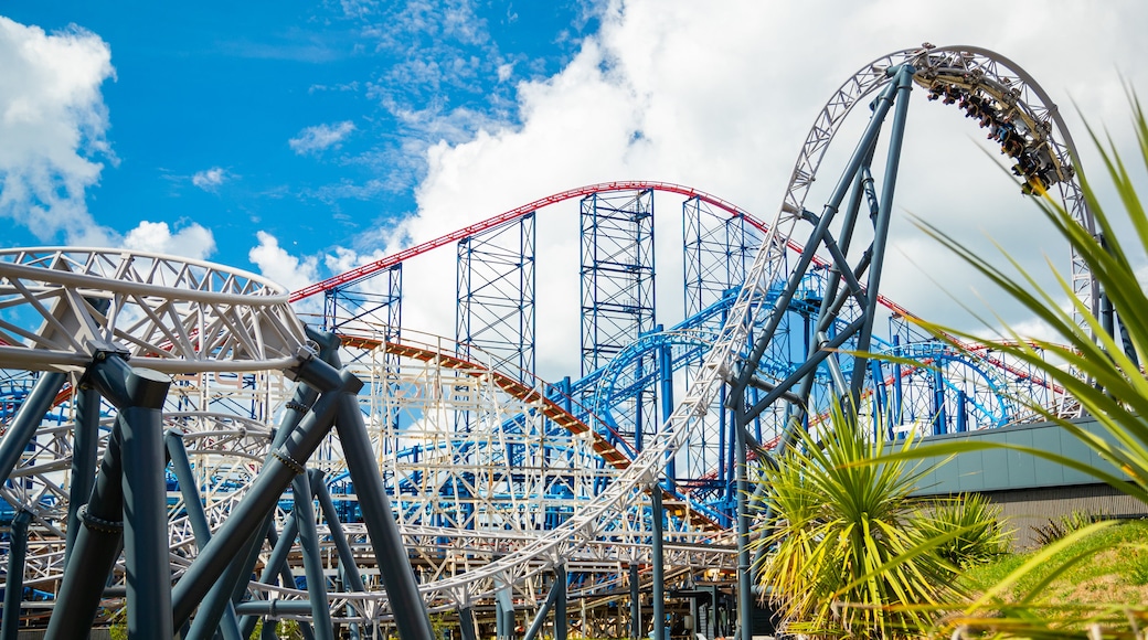 Blackpool Pleasure Beach which includes rides