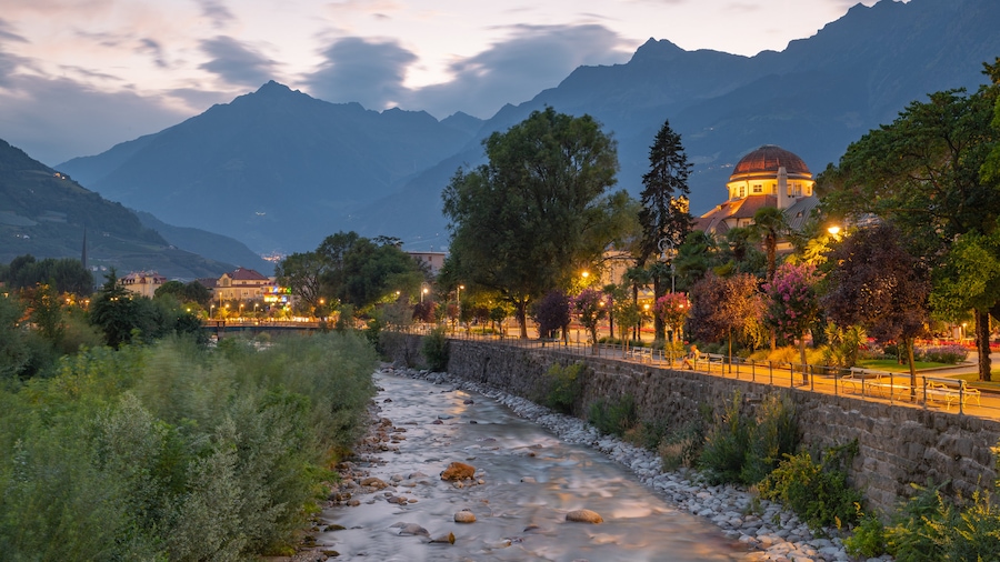 South Tyrol showing tranquil scenes, landscape views and a sunset