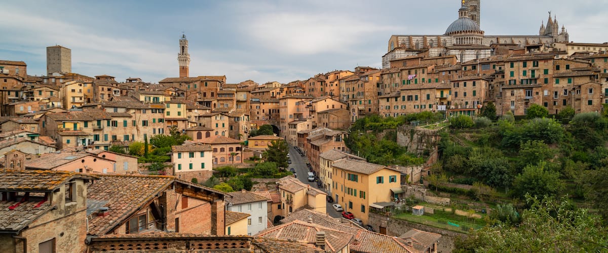 Siena showing a city and landscape views