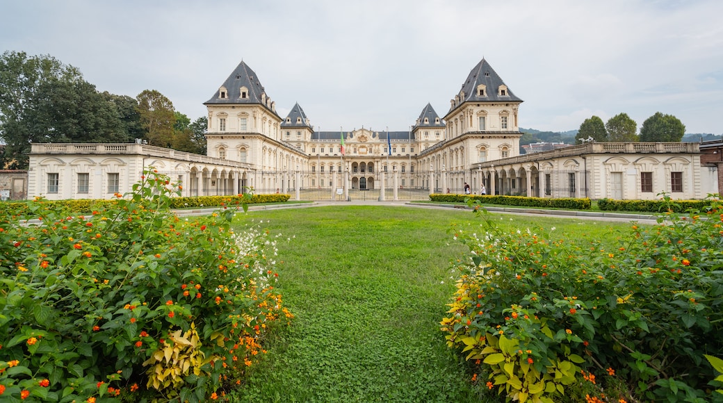 Valentino Castle which includes a garden, heritage architecture and wildflowers