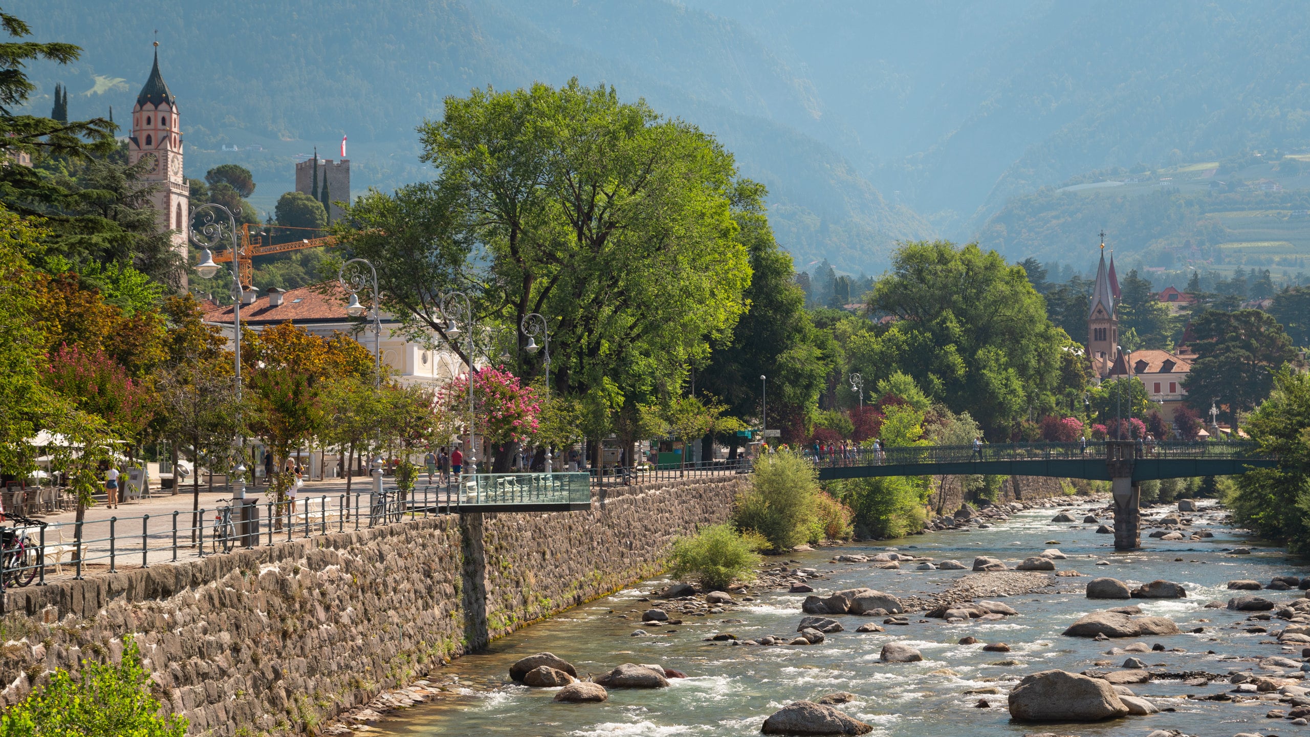 Merano which includes a river or creek and a bridge