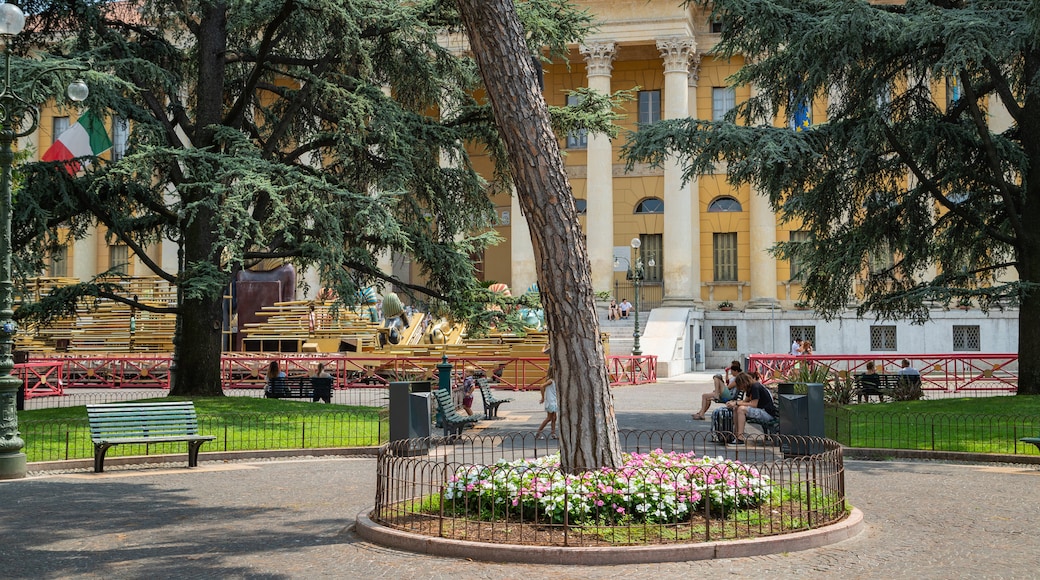 Verona City Hall which includes a garden and flowers