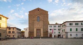 Brancacci Chapel featuring a church or cathedral, a square or plaza and a sunset