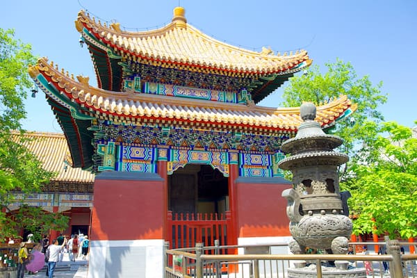 Temple des Lamas qui includes aspects religieux, art en plein air et temple ou lieu de culte