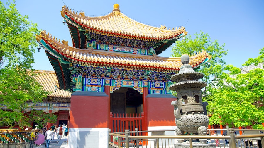 Temple des Lamas qui includes aspects religieux, art en plein air et temple ou lieu de culte