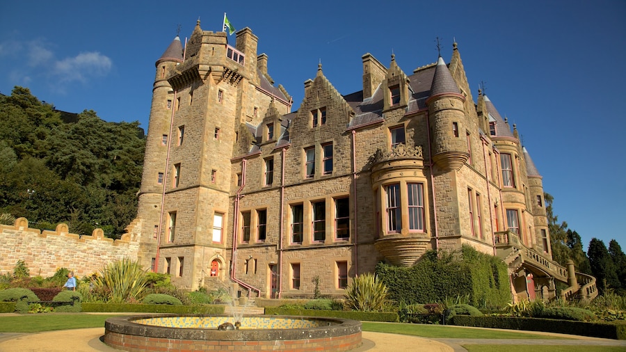 Belfast Castle which includes chateau or palace, heritage architecture and a fountain