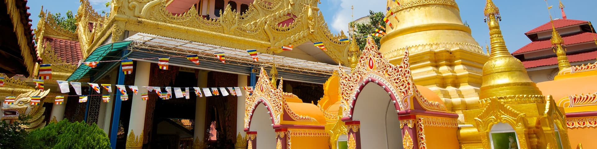 Dhammikarama Burmese Buddhist Temple which includes a temple or place of worship and religious elements