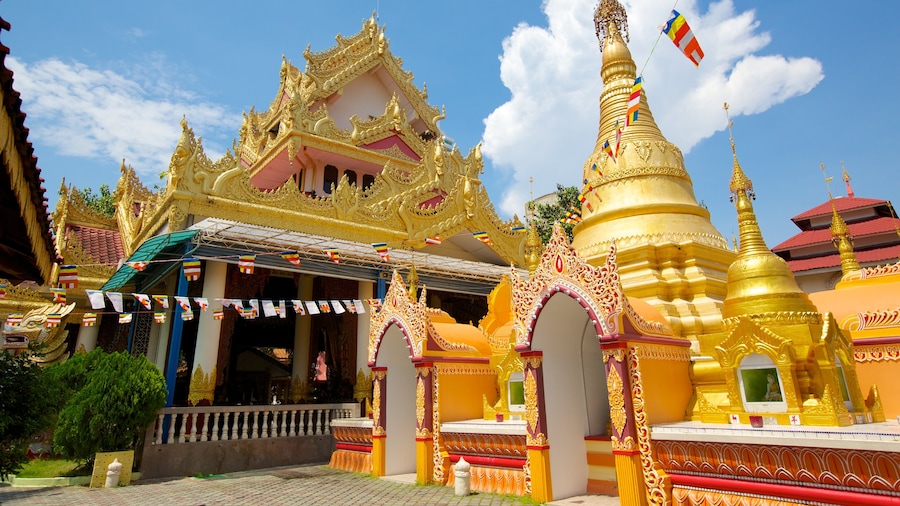 Dhammikarama Burmese Buddhist Temple showing a temple or place of worship and religious elements