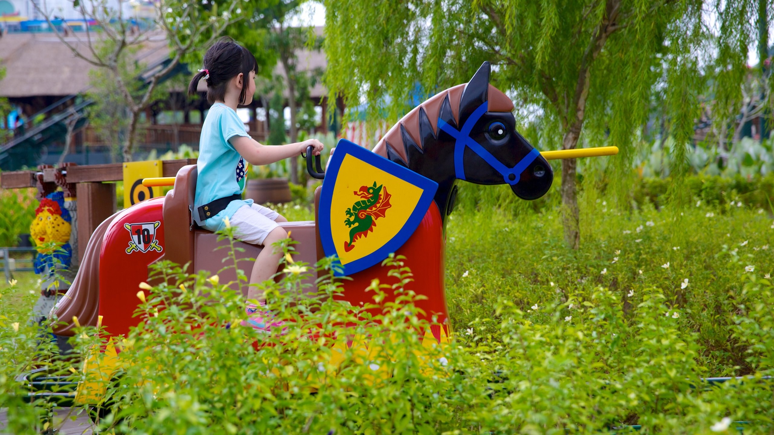 Johor Bahru showing a playground and rides as well as an individual child