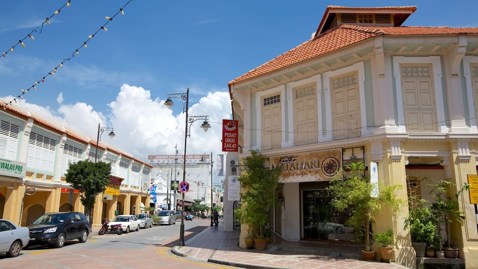 Penang inclusief een klein stadje of dorpje en straten