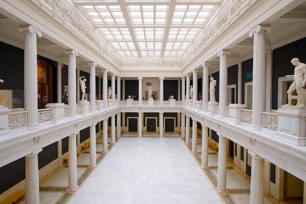 Carnegie Museum of Art showing interior views, art and a statue or sculpture