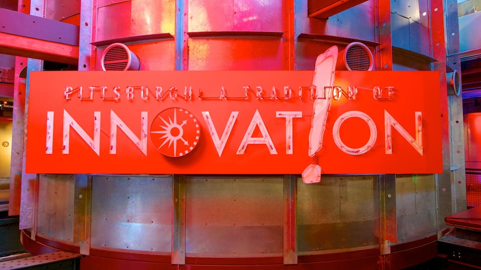 Senator John Heinz History Center which includes interior views and signage