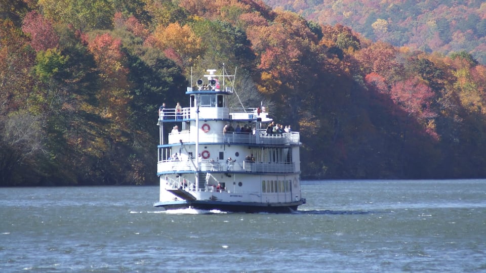 Chattanooga welches beinhaltet Bootfahren, Waldmotive und Fluss oder Bach