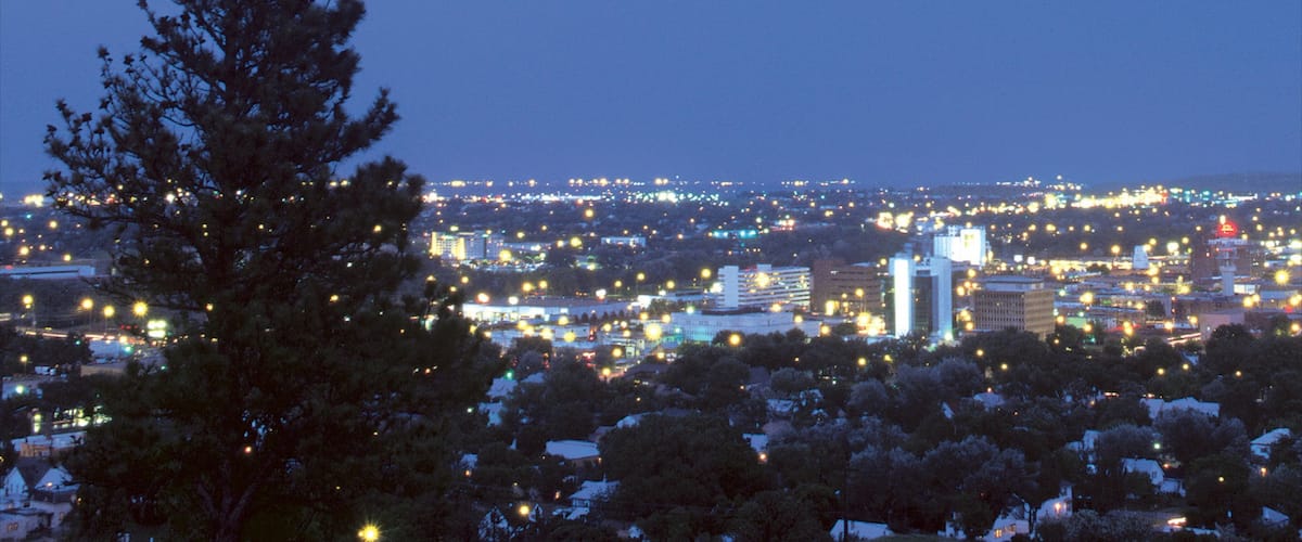 Rapid City featuring a city and night scenes