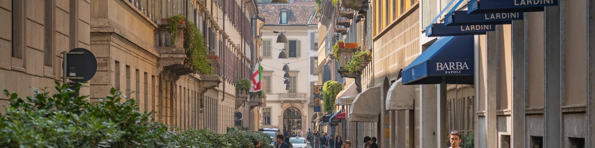 Via Montenapoleone Fashion District featuring street scenes