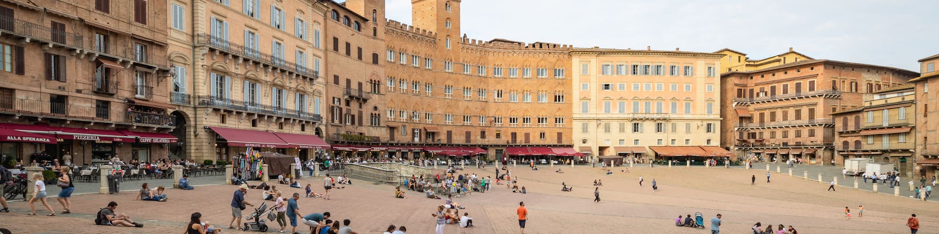 Piazza del Campo which includes street scenes and a square or plaza