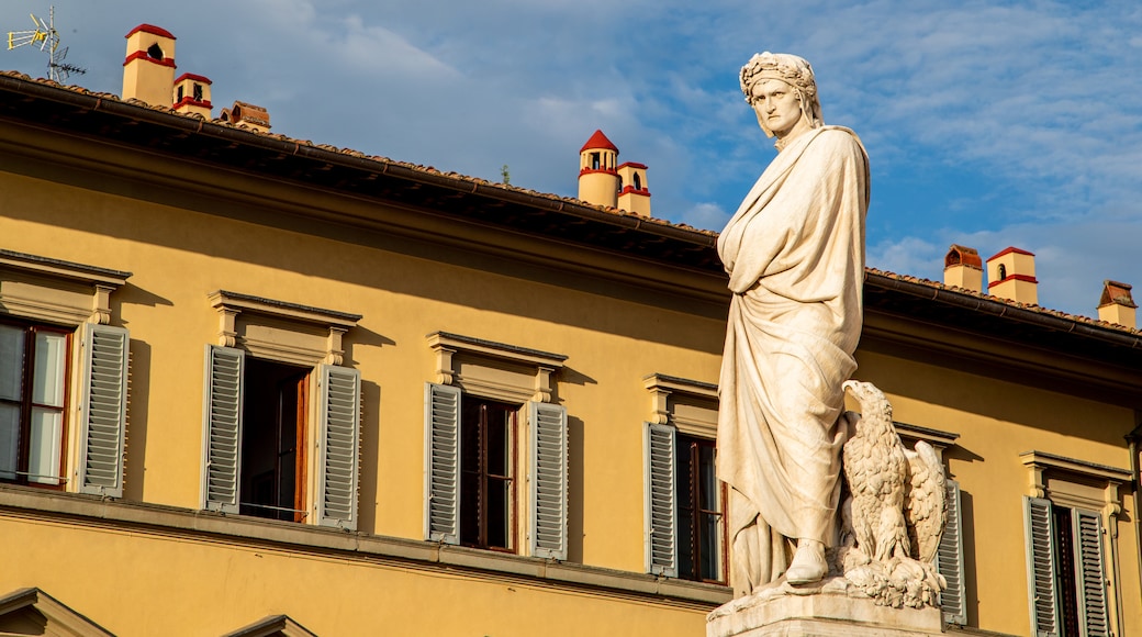 Piazza Santa Croce featuring a statue or sculpture