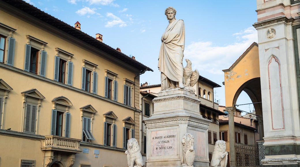 Piazza Santa Croce featuring a statue or sculpture