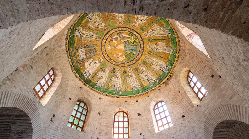 Arian Baptistry which includes art, interior views and heritage elements