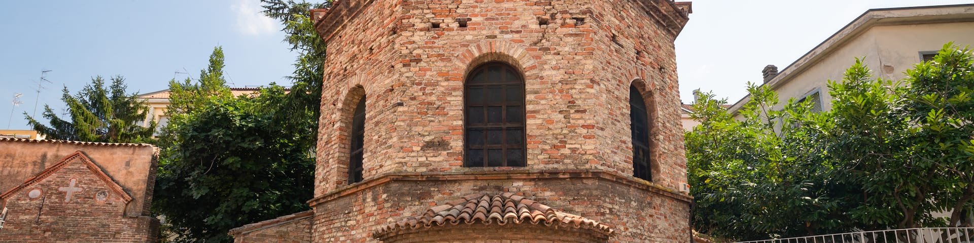 Arian Baptistry showing heritage elements