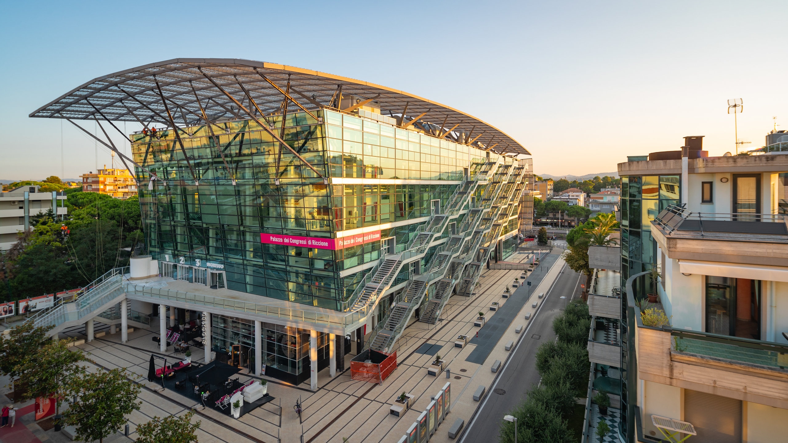 A striking glass and steel building in Riccione hosts a multipurpose conference venue with cutting-edge facilities and superb connections to the wider region.