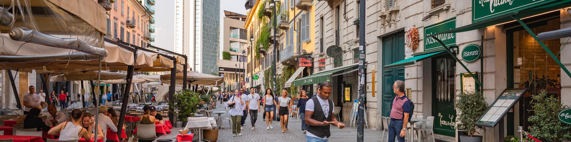 Corso Como showing a city and street scenes as well as an individual male