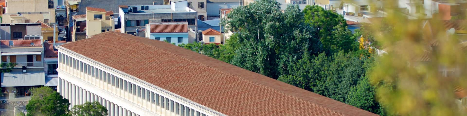 Stoa d\'Attale qui includes ville, patrimoine architectural et panoramas