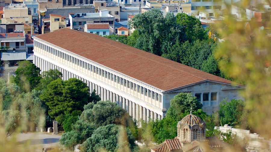 Stoa d\'Attale qui includes patrimoine architectural, panoramas et ville
