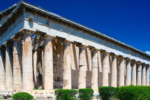 Temple d\'Héphaïstos qui includes patrimoine historique, patrimoine architectural et temple ou lieu de culte