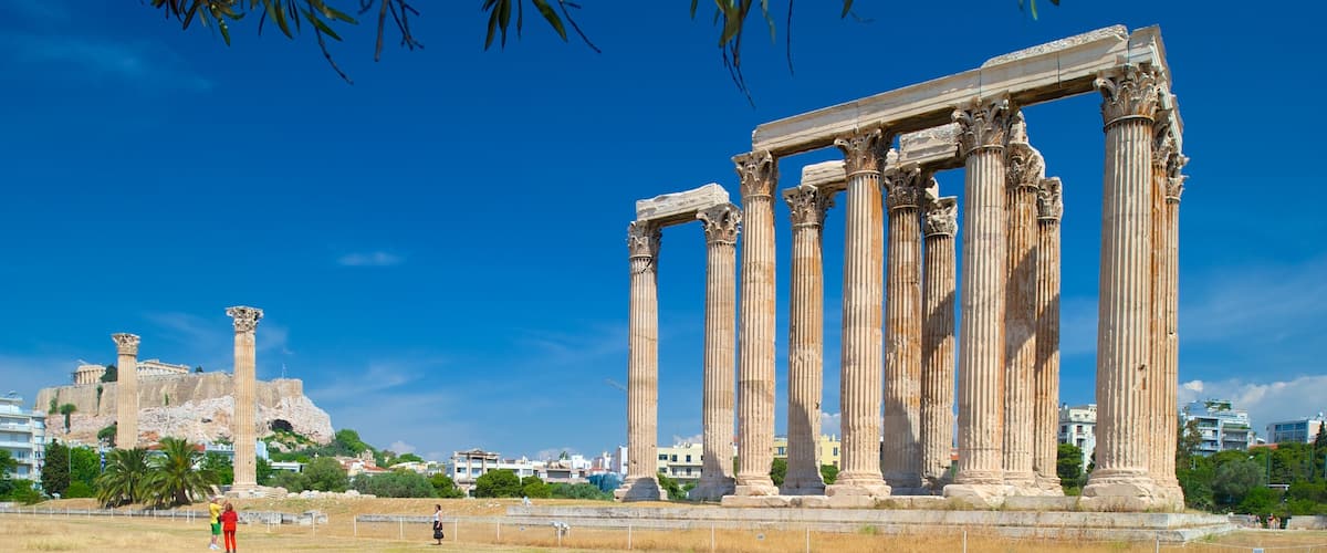 Temple of Olympian Zeus which includes a temple or place of worship, heritage architecture and heritage elements
