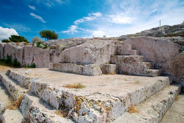 Pnyx featuring heritage elements and a ruin