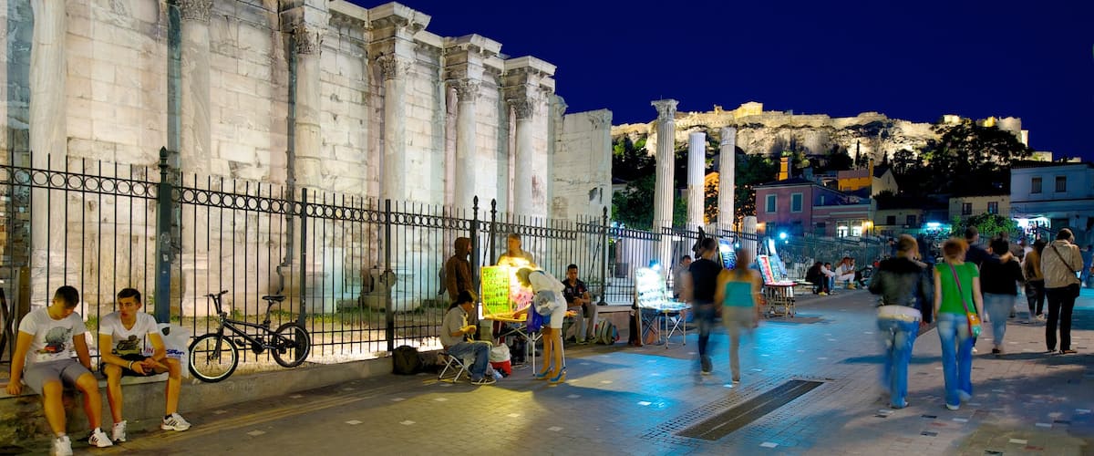 Athens showing heritage elements, a city and street scenes